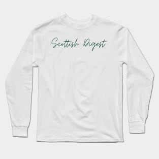 Scottish Digest Green Writing Long Sleeve T-Shirt